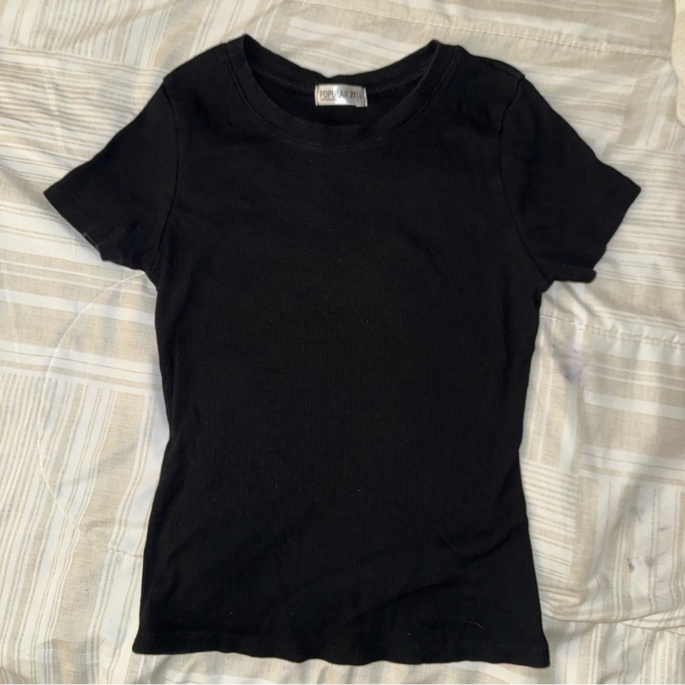 Women's Slim Crewneck Short-Sleeve Tee - Black